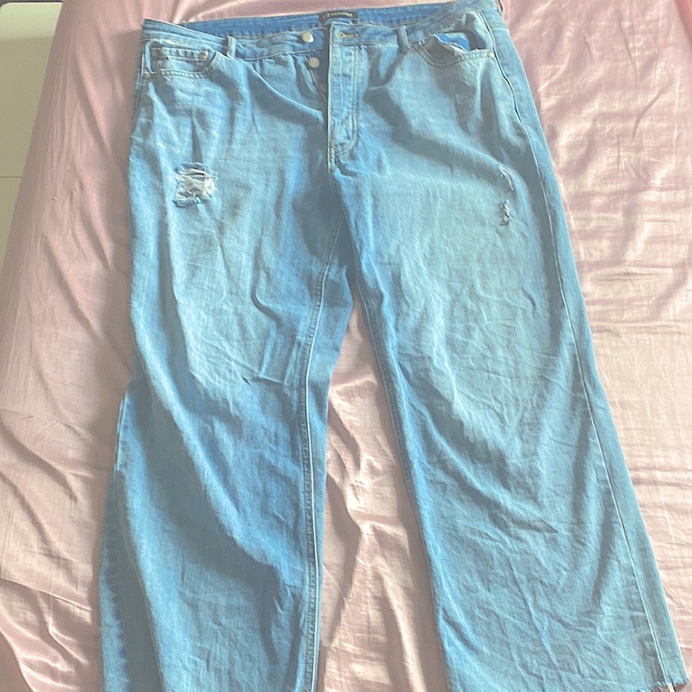 Trendy indie 🌈🙃 wide leg jeans